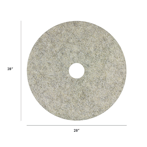 Americo Combo Burnishing Pads, 28" Diameter, Gray, 5/Carton (402059)