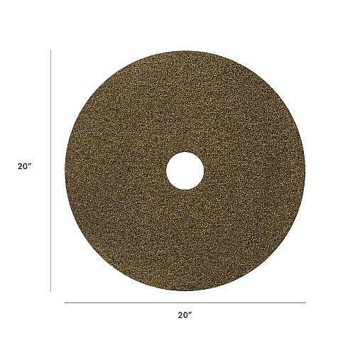 Americo Black Diamond 1500 Grit Diamond Pad, 20" Diameter, Black/Yellow, 2/Carton (442320)