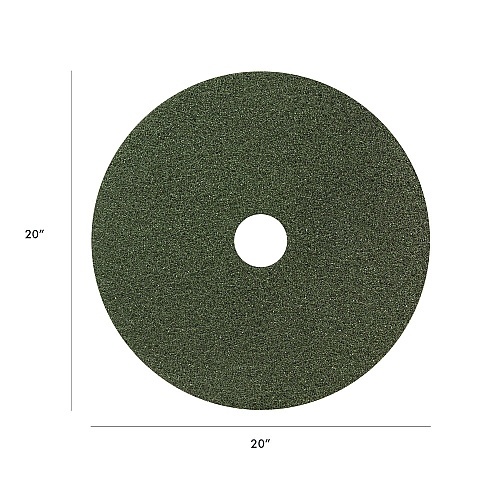 Americo Black Diamond 3000 Grit Diamond Pad, 20" Diameter, Black/Green, 2/Carton (442420)