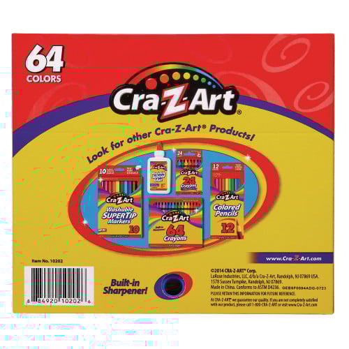 Cra-Z-Art Crayons, 64 Assorted Colors, 64/Pack (10202WM16