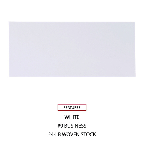 Universal Open-Side Business Envelope, #9, Square Flap, Gummed Closure, 3.88 x 8.88, White, 500/Box (UNV35209)