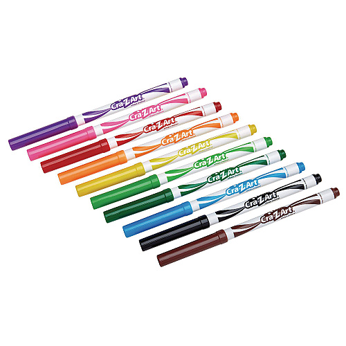 Cra-Z-Art Super Washable Markers, Fine Bullet Tip, Assorted Colors, 10/Set (1016148)