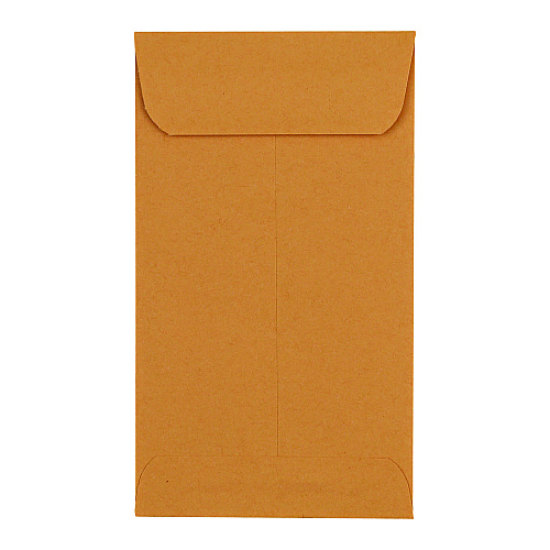 Universal Kraft Coin Envelope, #5 1/2, Round Flap, Gummed Closure, 3.13 x 5.5, Light Brown Kraft, 500/Box (UNV35302)