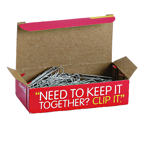 Universal Paper Clips, Jumbo, Smooth, Silver, 100 Clips/Box, 10 Boxes/Pack (UNV72220)