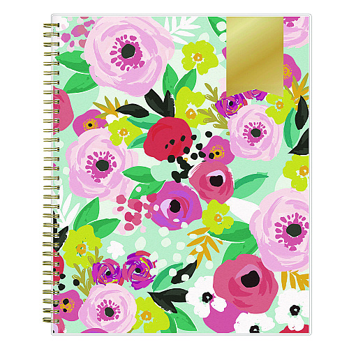Blue Sky Day Designer Secret Garden Mint Frosted Weekly/Monthly Planner, Floral Artwork, 11 x 8.5, 12-Month (Jan to Dec): 2026 (140101)