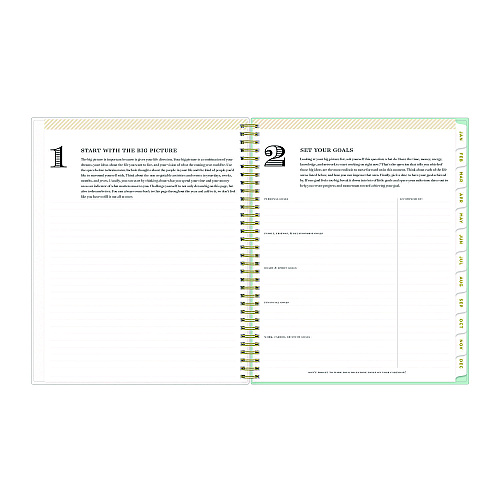 Blue Sky Day Designer Secret Garden Mint Frosted Weekly/Monthly Planner, Floral Artwork, 11 x 8.5, 12-Month (Jan to Dec): 2026 (140101)