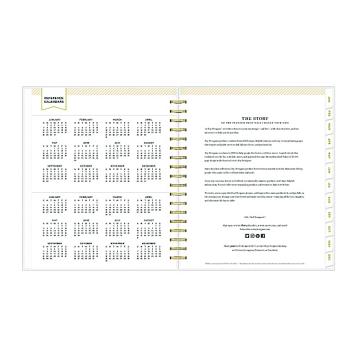 Blue Sky Day Designer Navy Stripe Daily/Monthly Planner, Horizontal Stripe Artwork, 10 x 8, Navy/White Cover, 12-Month (Jan-Dec): 2026 (142098)