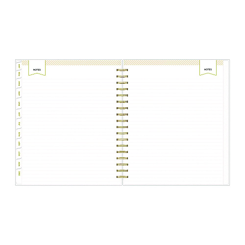 Blue Sky Day Designer Navy Stripe Daily/Monthly Planner, Horizontal Stripe Artwork, 10 x 8, Navy/White Cover, 12-Month (Jan-Dec): 2026 (142098)