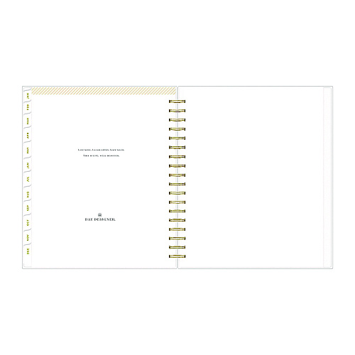 Blue Sky Day Designer Navy Stripe Daily/Monthly Planner, Horizontal Stripe Artwork, 10 x 8, Navy/White Cover, 12-Month (Jan-Dec): 2026 (142098)
