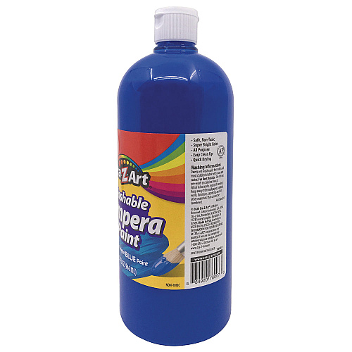 Cra-Z-Art Washable Tempera Paint, Blue, 32 oz Bottle (760076)