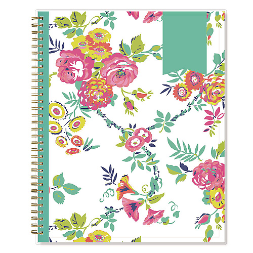 Blue Sky Day Designer Peyton Create-Your-Own Cover Weekly/Monthly Planner, Floral Artwork, 11 x 8.5, White, 12-Month (Jan-Dec): 2026 (103618)