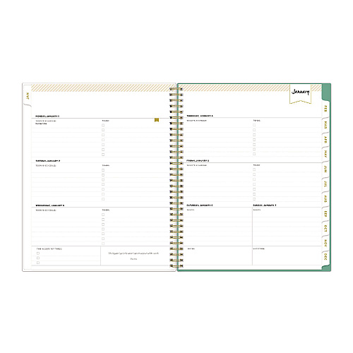 Blue Sky Day Designer Peyton Create-Your-Own Cover Weekly/Monthly Planner, Floral Artwork, 11 x 8.5, White, 12-Month (Jan-Dec): 2026 (103618)