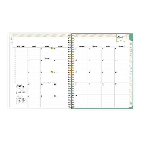 Blue Sky Day Designer Peyton Create-Your-Own Cover Weekly/Monthly Planner, Floral Artwork, 11 x 8.5, White, 12-Month (Jan-Dec): 2026 (103618)