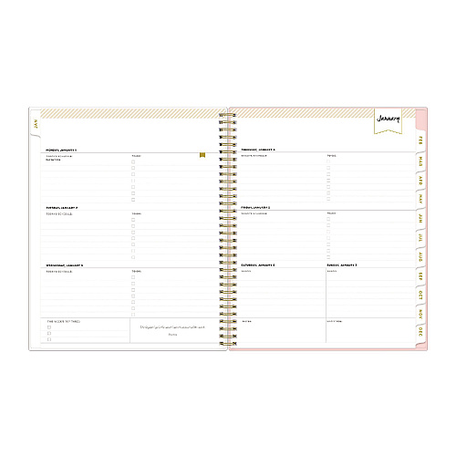 Blue Sky Day Designer Coming Up Roses Create-Your-Own Cover Weekly/Monthly Planner, Roses Artwork, 11 x 8.5, 12-Month (Jan-Dec): 2026 (140092)