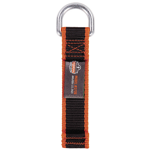 ergodyne Squids 3706 Web Tool Tether Attachment with D-Ring Tool Tails, 5 lb Max Working Capacity, 5.5" Long, Black, 3/Pack (19710)