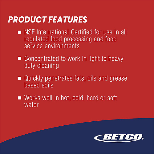 Betco Liquid Chisel Max Non-Butyl Degreaser, Characteristic Scent, 5 gal Pail (1450500)