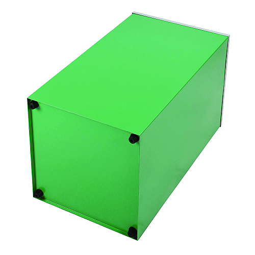 Alpine 29 Gallon Trash/Recycling Cans, Steel, Green Mixed Recycling Can with Square Lid, Black Trash Can with Square Lid (4450BLKKIT10)