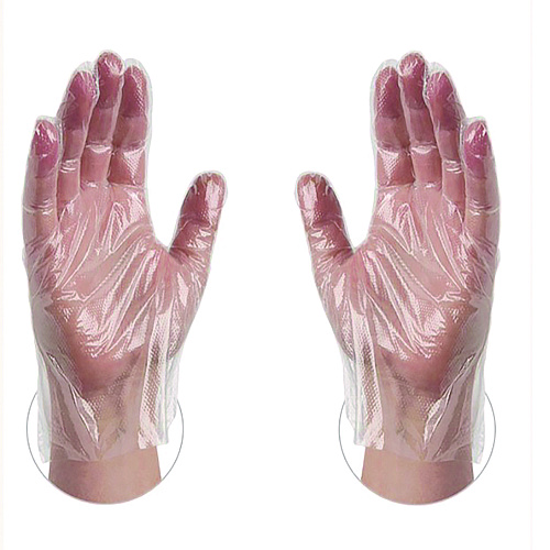 X3 by AMMEX Poly Food Safe Industrial Gloves, Large, Clear, 500/Box (PGLOVEL500)