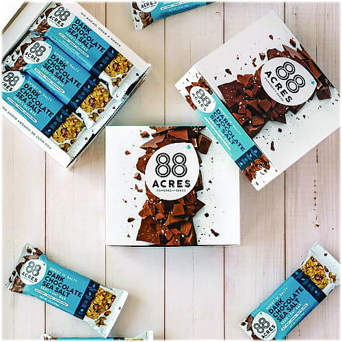 88 ACRES Sweet 'N Salty Gluten-Free Dark Chocolate Sea Salt Seed and Oat Bar, 1.6 oz Bar, 9/Box (ACY00504)