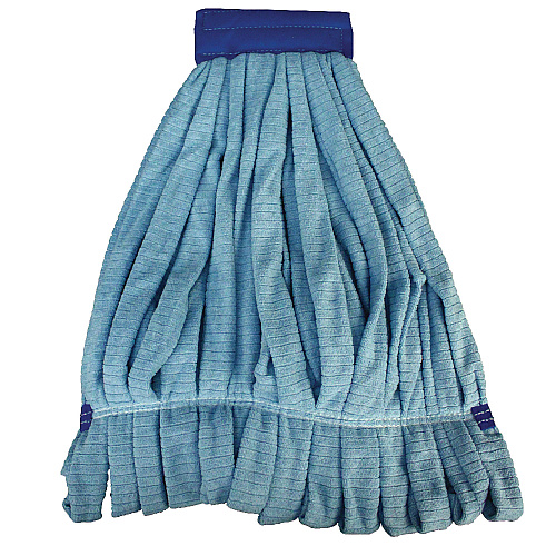 Impact Microfiber Tube Wet Mops, Large, 5" Headband, Blue, 12/Carton (LF0003)