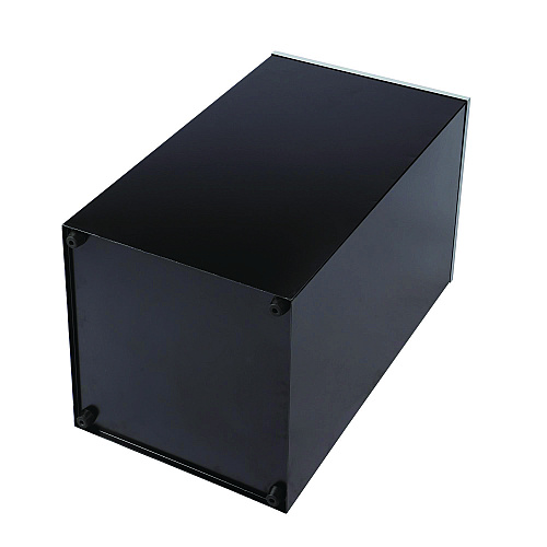 Alpine 29 Gallon Trash/Recycling Cans, Steel, Black Can with Square Lid (4450KITBLKS)