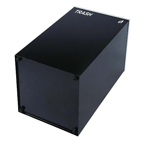 Alpine 29 Gallon Trash/Recycling Cans, Steel, Blue Recycling Can and Green Recycling Can w/Mixed Lids, Black Trash Can w/Square Lid (4450BLKKIT30)
