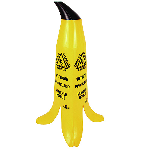 Impact Banana Wet Floor Cones, 11 x 11.15 x 23.25, Yellow/Brown/Black (B1001)