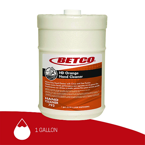 Betco HD Orange Hand Cleaner, Orange, 1 gal Bottle, 4/Carton (7924400)