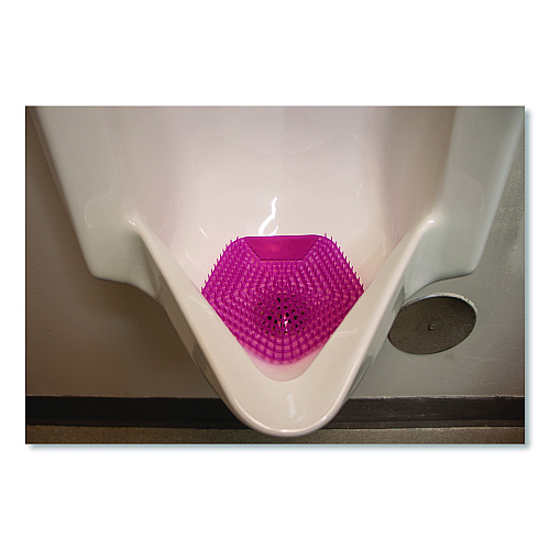 Boardwalk Anti-Splash Urinal Screen, Apple Cinnamon Scent, Red, 0.11 oz, 10/Box (1007)