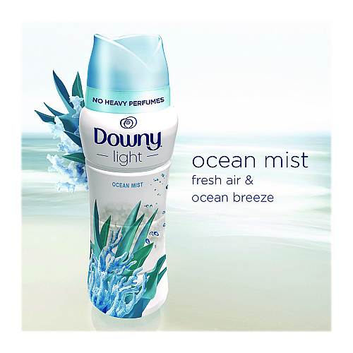 Downy Light In-Wash Scent Booster Beads, Ocean Mist Scent, 24 oz Pour Bottle (08779)