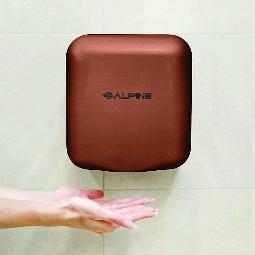 Alpine Hemlock Commercial Automatic 120V Hand Dryer, 6.68 x 11.41 x 12.31, Stainless Steel, Copper (ALP40010COP)
