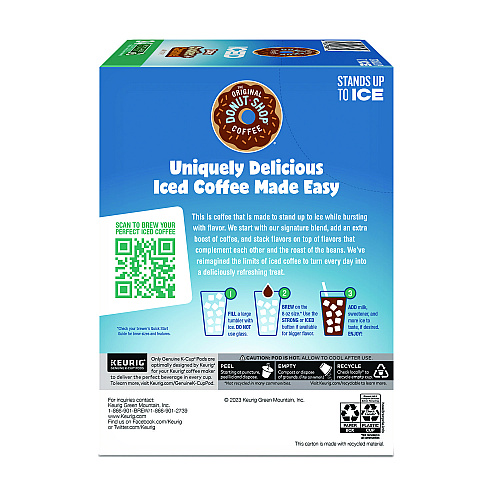 The Original Donut Shop Iced Duos Cookies + Caramel Iced Coffee K-Cup Pods, 24/Box (5000373021)
