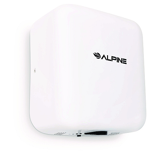 Alpine Hemlock Commercial Automatic 120V Hand Dryer, 6.68 x 11.41 x 12.31, Stainless Steel, White (ALP40010WHI)