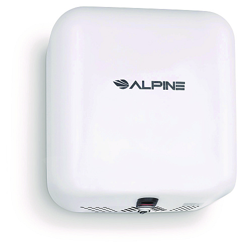 Alpine Hemlock Commercial Automatic 120V Hand Dryer, 6.68 x 11.41 x 12.31, Stainless Steel, White (ALP40010WHI)
