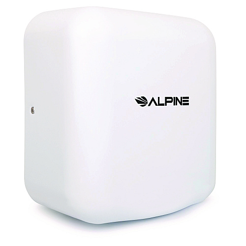 Alpine Hemlock Commercial 220V Automatic Hand Dryer, 6.68 x 11.41 x 12.31, Stainless Steel, White (ALP40020WHI)