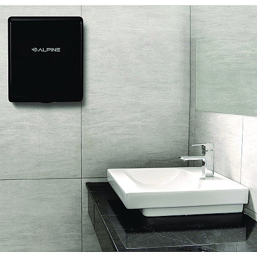 Alpine Willow Commercial 120V Automatic Hand Dryer, 3.93 x 11.25 x 12.63, Stainless Steel, Black (ALP40510BLA)
