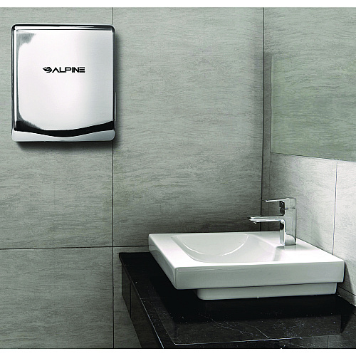 Alpine Willow Commercial 120V Automatic Hand Dryer, 3.93 x 11.25 x 12.63, Stainless Steel, Chrome (ALP40510CHR)