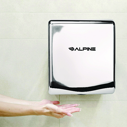Alpine Willow Commercial 120V Automatic Hand Dryer, 3.93 x 11.25 x 12.63, Stainless Steel, Chrome (ALP40510CHR)
