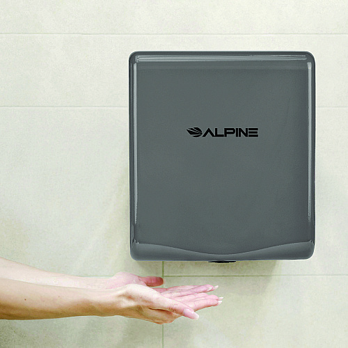 Alpine Willow Commercial 120V Automatic Hand Dryer, 3.93 x 11.25 x 12.63, Stainless Steel, Gray (ALP40510GRY)