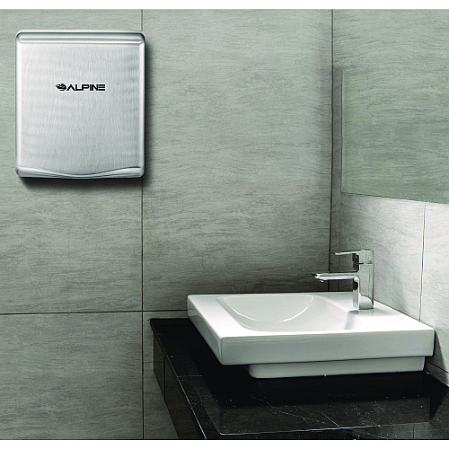 Alpine Willow Commercial 120V Automatic Hand Dryer, 3.93 x 11.25 x 12.63, Stainless Steel, Silver (ALP40510SSB)