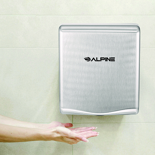 Alpine Willow Commercial 120V Automatic Hand Dryer, 3.93 x 11.25 x 12.63, Stainless Steel, Silver (ALP40510SSB)