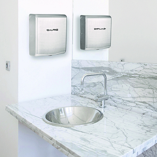 Alpine Willow Commercial 120V Automatic Hand Dryer, 3.93 x 11.25 x 12.63, Stainless Steel, Silver (ALP40510SSB)