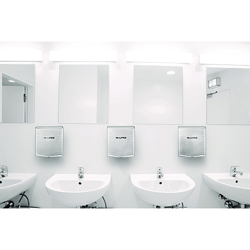 Alpine Willow Commercial 120V Automatic Hand Dryer, 3.93 x 11.25 x 12.63, Stainless Steel, Silver (ALP40510SSB)