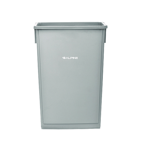 Alpine Slim 23 Gallon Indoor Trash Can, Plastic, Gray (477GRY)