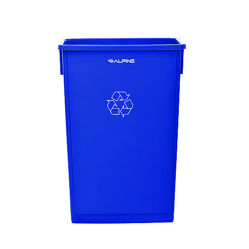 Alpine Slim 23 Gallon Recycling Bin, Plastic, Blue (477RBLU)