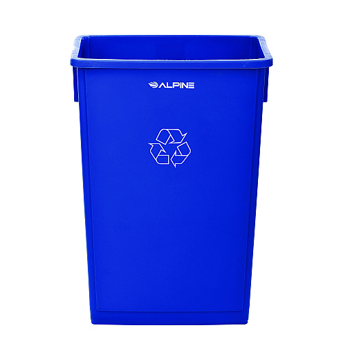 Alpine Slim 23 Gallon Recycling Bin, Plastic, Blue (477RBLU)