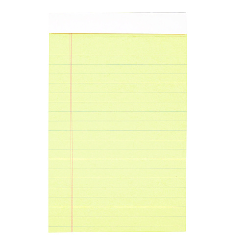 Cambridge Notepad, Wide/Legal Rule, Black Cover, 70 Yellow 5 x 8 Sheets, 2/Pack (59876)