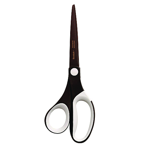 Scotch Ultra Edge Titanium Standard Scissors, 8" Long, Black/White (1468TNSMXESF)