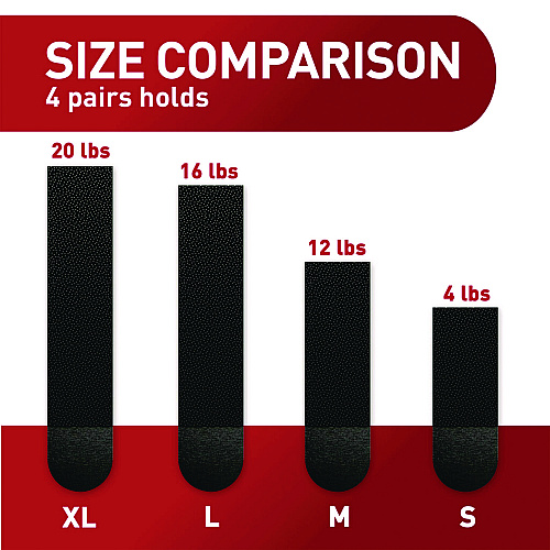 Command Picture Hanging Strips, Large, Removable, Holds up to 16 lbs per 4 Pairs, 20 Strip Pairs/Pack (17206BLK20NA)