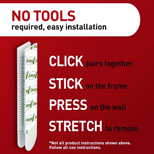 Command Picture Hanging Strips, X-Large, Removable, Holds up to 20 lbs per 4 Pairs, 16 Strip Pairs/Pack (17217BLK16NA)